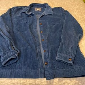 LLBean blue corduroy jacket/button up shirt Large